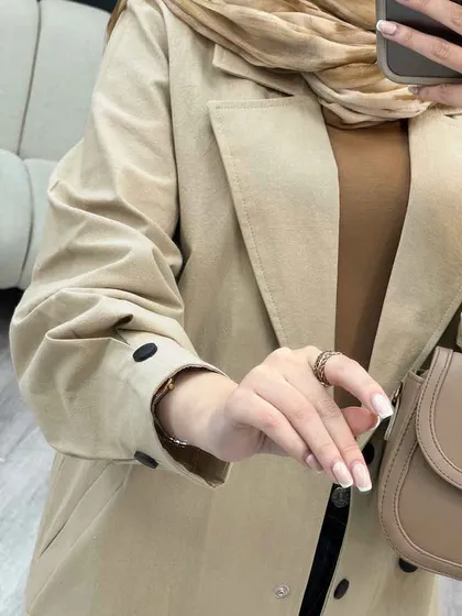 مانتو لینن شش دکمه