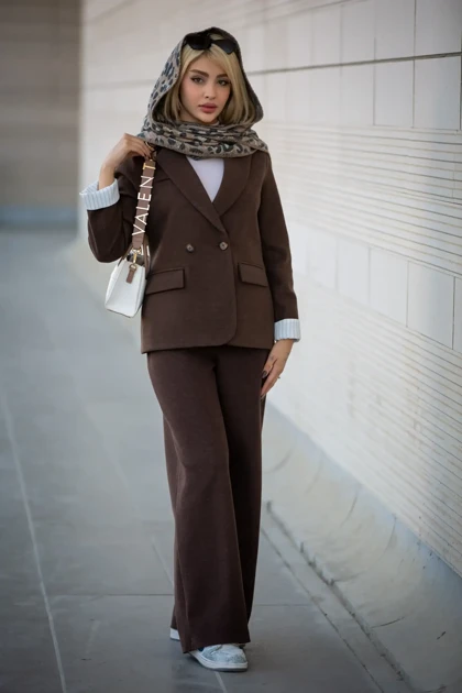 پالتو فوتر آستردار مچ راه راه