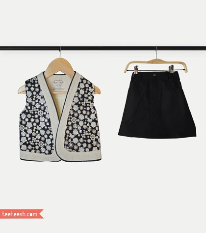 دامن کتان مشکی