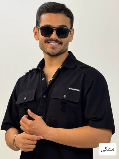 پیراهن مردانه کتان باکسی_کد 4489