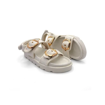 کفش صندل زنانه مدل زارا sandal zara - 0069_cream/black