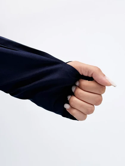 بلوز لاکرا آستین بلند نیم زیپ فینگر دار نایکی Nike