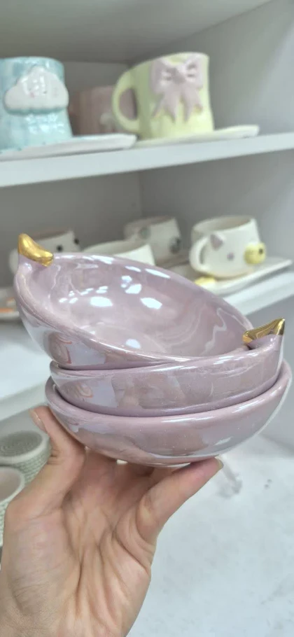 کاسه سه تایی لاستر سرامیک کروم