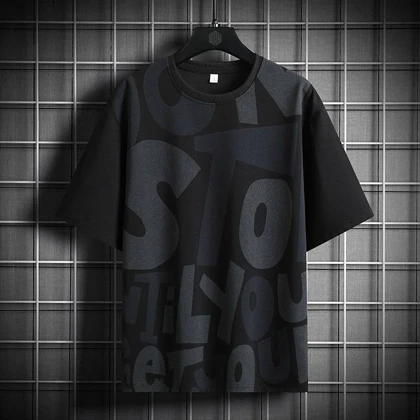 تیشرت طرح دار لش باکسی