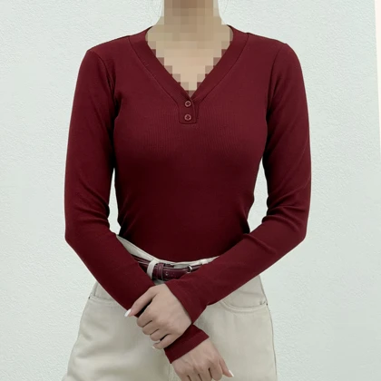 بلوز زنانه یقه هفت کبریتی | آی بولک