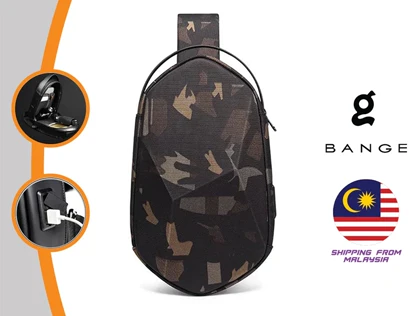 کیف کراس بادی مردانه و زنانه USB دار بنج اصل BANGE BG-7213 ظرفیت 7.9 اینچ