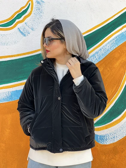 کاپشن کلاهدار ناز