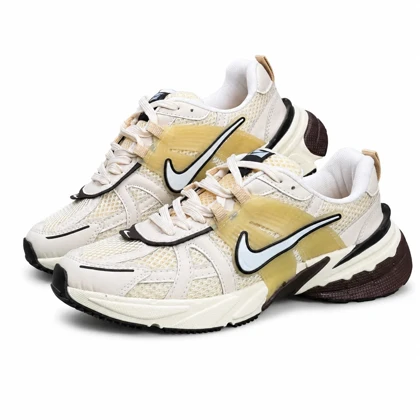 کفش کتانی زنانه نایکی v2k کرم قهوه ای Nike V2k