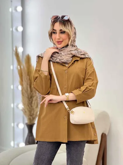 مانتو آستین پیله بغل سه دکمه