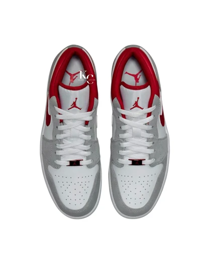 کتانی ویتنامی نایک ایر جردن وان لو طوسی قرمز nike air jordan 1 Low Light Smoke grey GYM red