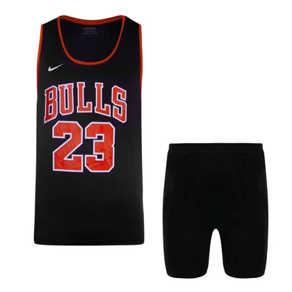 ست رکابی و شلوارک ورزشی شیکاگو بولز مدل PY-BULLS 23 مشکی