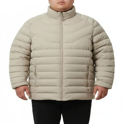 کاپشن پر مردانه سایز بزرگ، کرم ضد آب و با دوام استایل گرم کد 2686