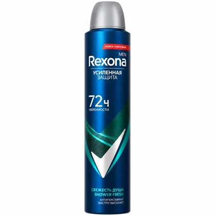 اسپری ضد تعریق مردانه رکسونا rexona مدل Shower Fresh محافظه 72 ساعته 200ml