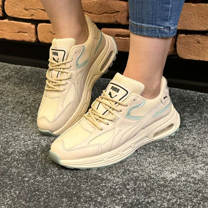 کتانی اسپرت زنانه مدل پوما PUMA رنگ کرم