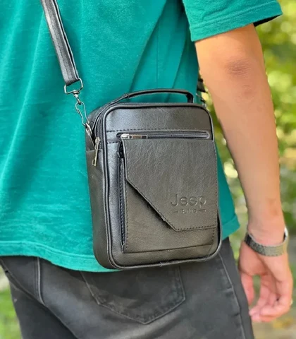 کیف دوشی چرم مدل کج