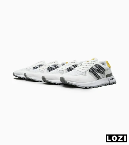 کفش کتانی سفید طوسی زرد NEW BALANCE 1300