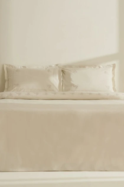 سرویس روتختی دو نفره Karaca Home مدل Rayas پنبه - بژ