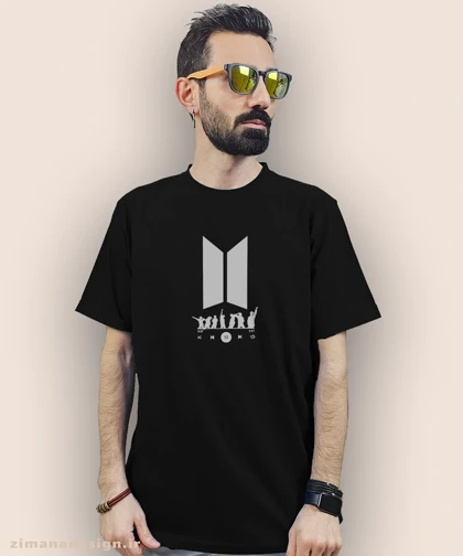 تیشرت مردانه و زنانه طرح بی تی اس کد 990