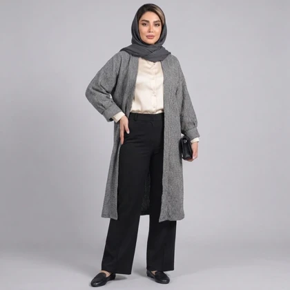 مانتو زنانه موهر بیسکویتی پاییزی