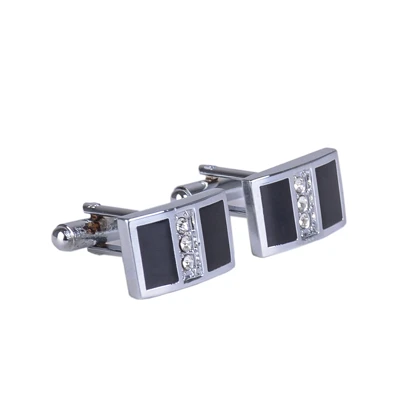 دکمه سرآستین مشکی نگین‌دار 1528