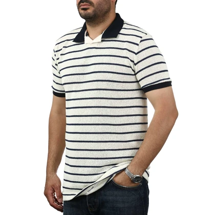 پولوشرت آستین کوتاه بافت مردانه سیزر مدل 154118611