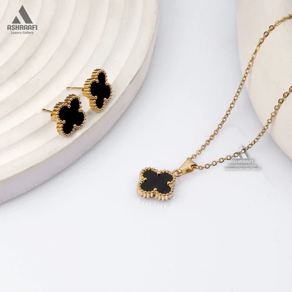ست ونکلیف مشکی Vancliffe Necklace & Earrings GK