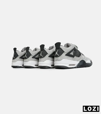 کتانی ساق‌دار مردانه طوسی مشکی Nike air jordan 4 مدل 5928