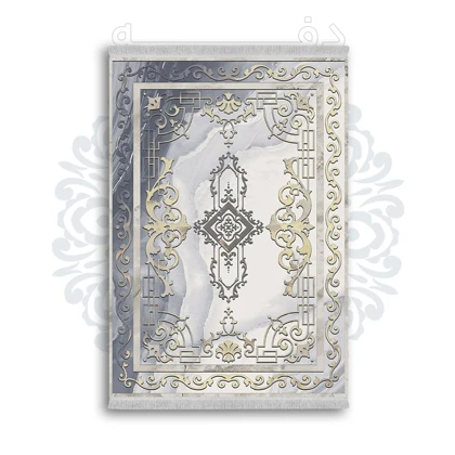 *جدید* فرشینه از جنس پارچه شانل مخمل ترک طرح فانتزی برند دفه کد 867