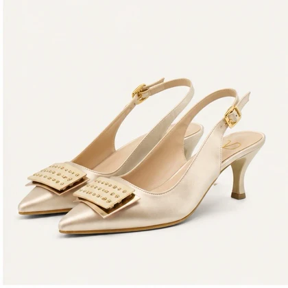 کفش مجلسی زنانه پاشنه‌دار 5 سانت مدل 400922 _ sandal valentino