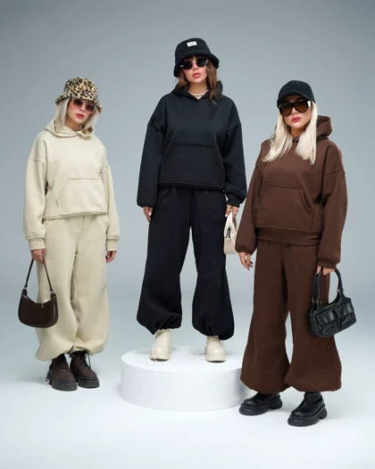 ست هودی و شلوار (رنگبندی ) دورس داخل کرکی