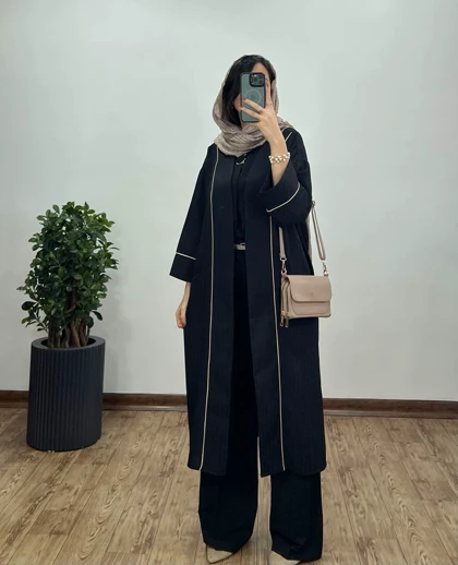 مانتو بلند مغزی دوزی راژان