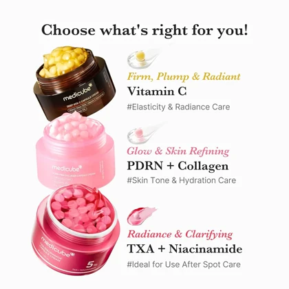 کرم کپسولی ویتامین سی مدی کیوب 55 گرم (Medicube Deep Vitamin C Golden Capsule Face Moisturizer)