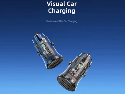 شارژر فندکی فست شارژ ماشین یواس‌بی طرح شفاف یوسامز US-CC162 C31