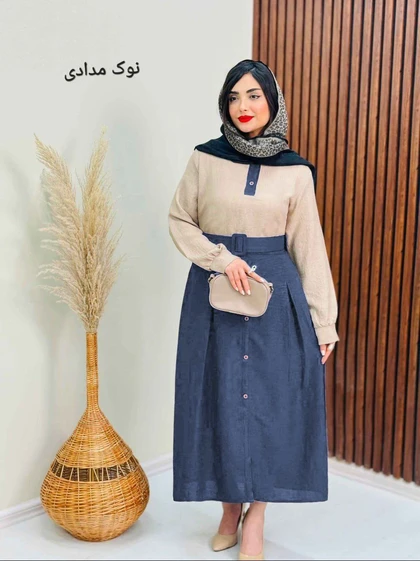 شومیز دامن شانتون کد 39431