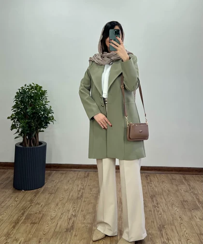 مانتو کتی بلند دکمه دار تیلان