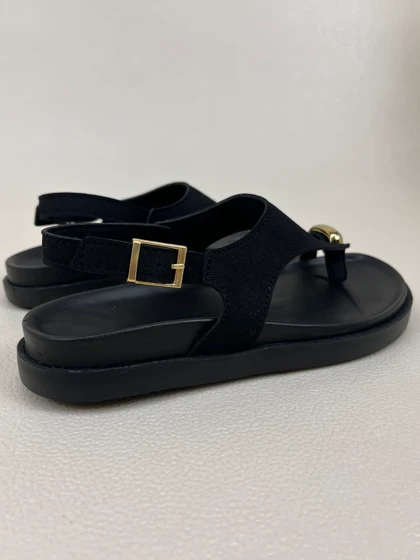 صندل زنانه انگشتی زارا رویه دار پشت کمربندی ZARA کد 1526
