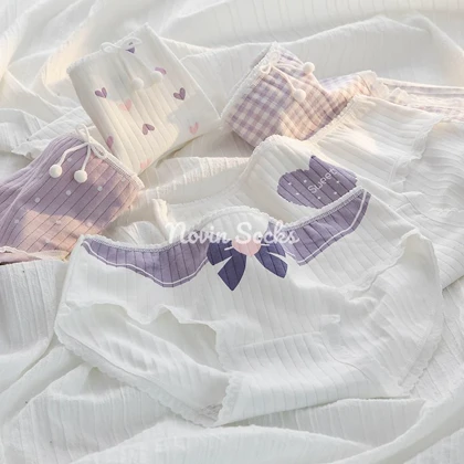 شورت طرح قلب بنفش (سایز 38 الی 42)