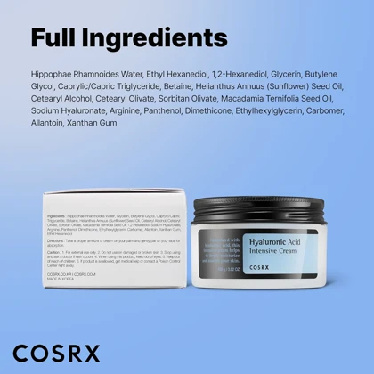 کرم آبرسان کوزارکس مدل Hyaluronic Acid حجم 100 میلی لیتر