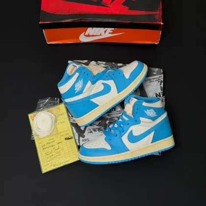 کفش نایک ایر جردن وان ساق‌دار یو ان سی ریمجیند آبی Nike Air Jordan 1 High UNC Reimagined Blue