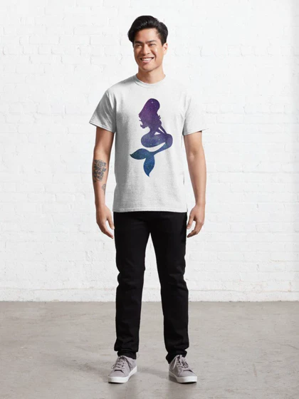تیشرت the little mermaid طرح Galaxy Mermaid
