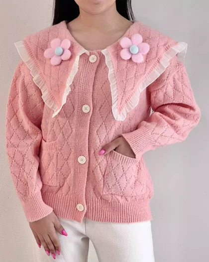 ژاکت بافت عروسکی کد 5478