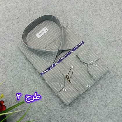 پیراهن راه راه استین بلند مردانه _ قواره کلاسیک _استایل رسمی