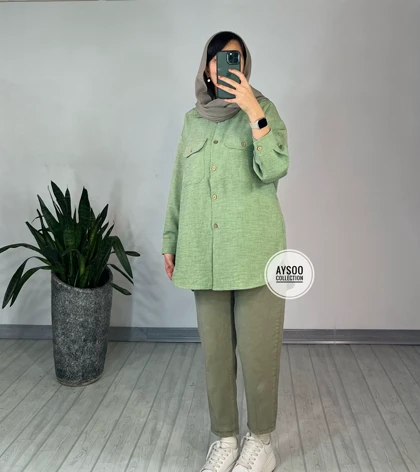 مانتو دکمه دار دریا