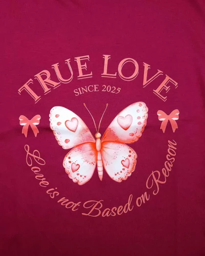 ست لباس راحتی دخترانه پنبه سیلکا طرح true