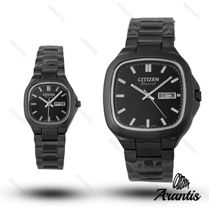 ساعت ست سیتیزن diamond تمام مشکی مربعی s-10223