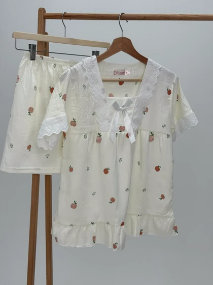 ست لباس راحتی بلوز و شلوارک کد 105