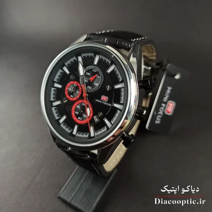 ساعت مچی مردانه اورجینال موتور ژاپنی برند مینی فوکوس سه موتور مدل Mf0083G.01 بند چرم