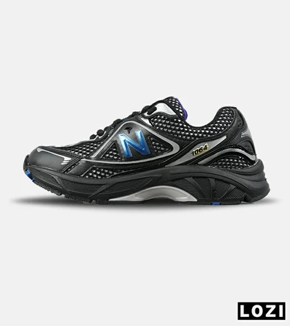 کفش کتانی مردانه و زنانه مشکی آبی NEW BALANCE 1064 مدل 7517