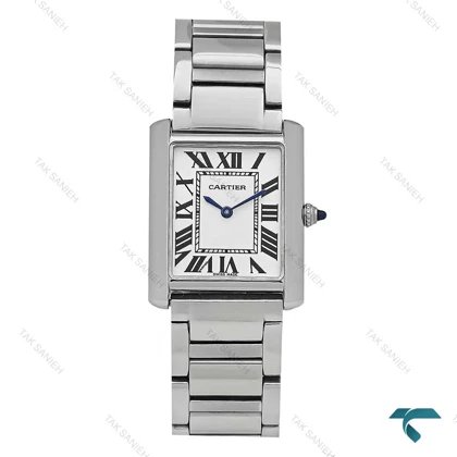 ساعت مردانه Cartier Tank نقره ای سایز مدیوم Cartier-7300-L