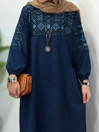 پیراهن مانتویی پاییزه آوان
